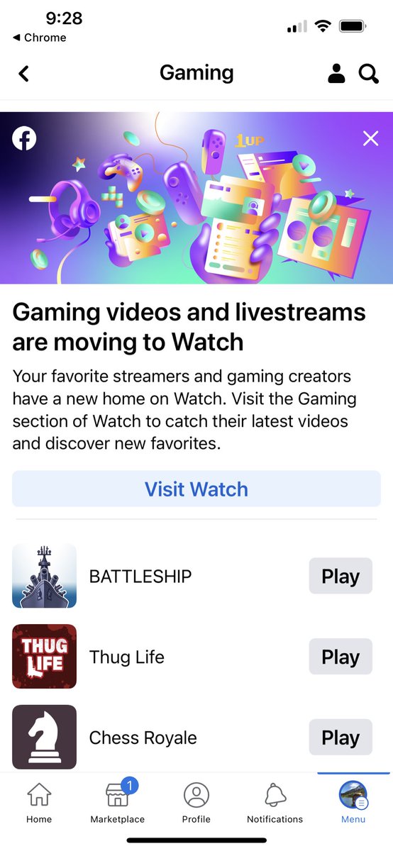NatParkRadio's tweet photo. @MoonDog_54 @That_Sauc @Adiofreak @JustinShirar It looks like the devs have been hearing complaints! Looks like their temporary fix is a new banner with a link to Watch at the top of gaming section! https://t.co/JT47k2w3pr