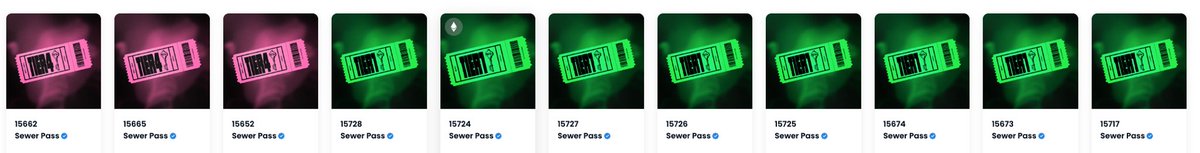 mutantcatsDAO's tweet photo. Look at all the passes😍

The DAO has claimed three Tier 4 and eight Tier 1 passes from the @BoredApeYC Sewer Pass airdrop. 

Hop in the discord’s discussion channel to give your opinion on what the DAO should do with them! https://t.co/A8Ynn0Nw4n