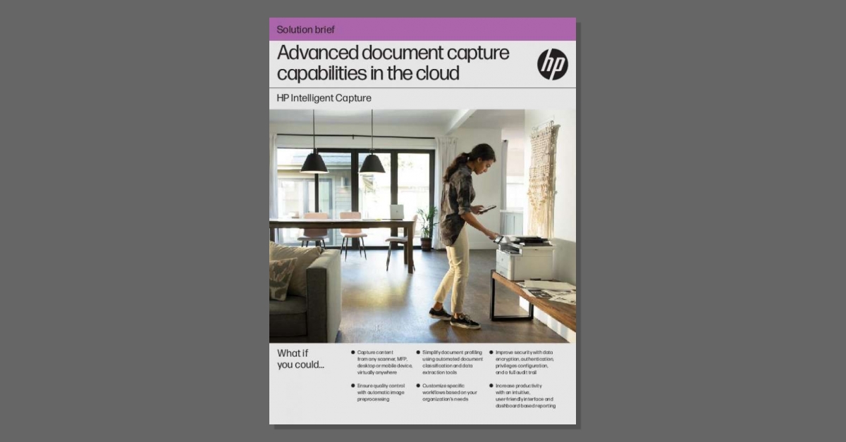 Sehi_Computer's tweet image. Is your #printworkflow confused capturing data
from faxes to documents? Sehi Computer Products wants you to download this @HP
solution brief that easily captures and processes content from anywhere. buff.ly/3Wk5VAb