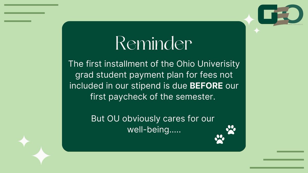 OhioU_GEO's tweet photo. Just another way Ohio University shows us how much they really care about us. #OUOhNo https://t.co/qexs9chBfd