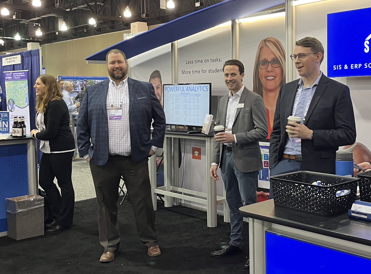 Skyward_Inc's tweet photo. Good morning from Milwaukee! ☀️☕️ 

We’re back for another great day at #EdCon2023. Find  @Hollyl_skyward, @TomN_Skyward, @Cup_Of_K12_Jo, @RyanDSkyward, and the team at booth 805 — we’ll be here until 2:00 p.m.! 

#K12 #EdTech  @WisconsinASBO   @WASBWI   @WASDA https://t.co/NVOhacEzLL