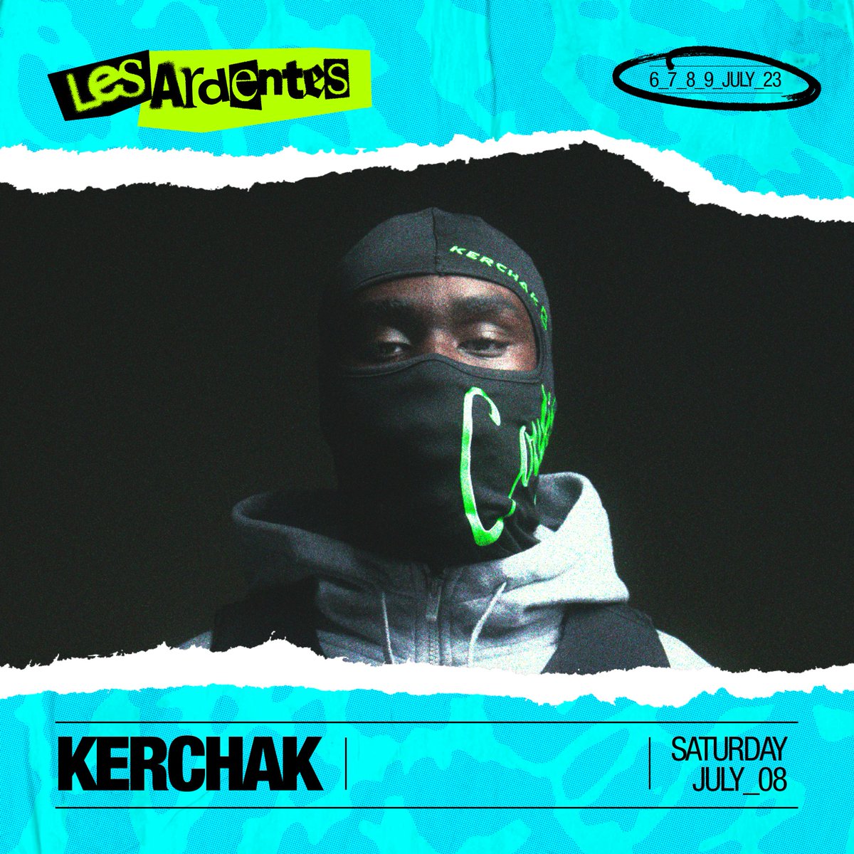 LESARDENTES's tweet photo. Nouvelle figure de la jersey drill, @kerchak9b sera aux Ardentes le samedi 8 juillet 🥳🥳🥳 Point faible ? Trop fort 💚 Allez choper vos places sur https://t.co/9FRAvhI8Ax , ça va vite 👀 https://t.co/WazcVcvvqL