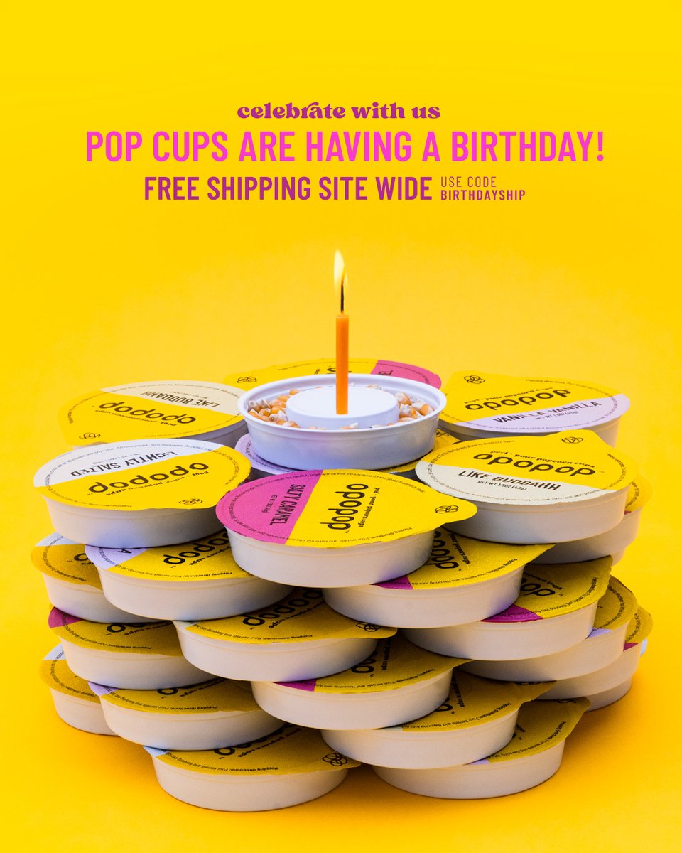 Happy Birthday and #NationalPopcornDay Pop Cups 🍿 We're celebrating with site-wide free shipping 🎉 opopop.com/collections
