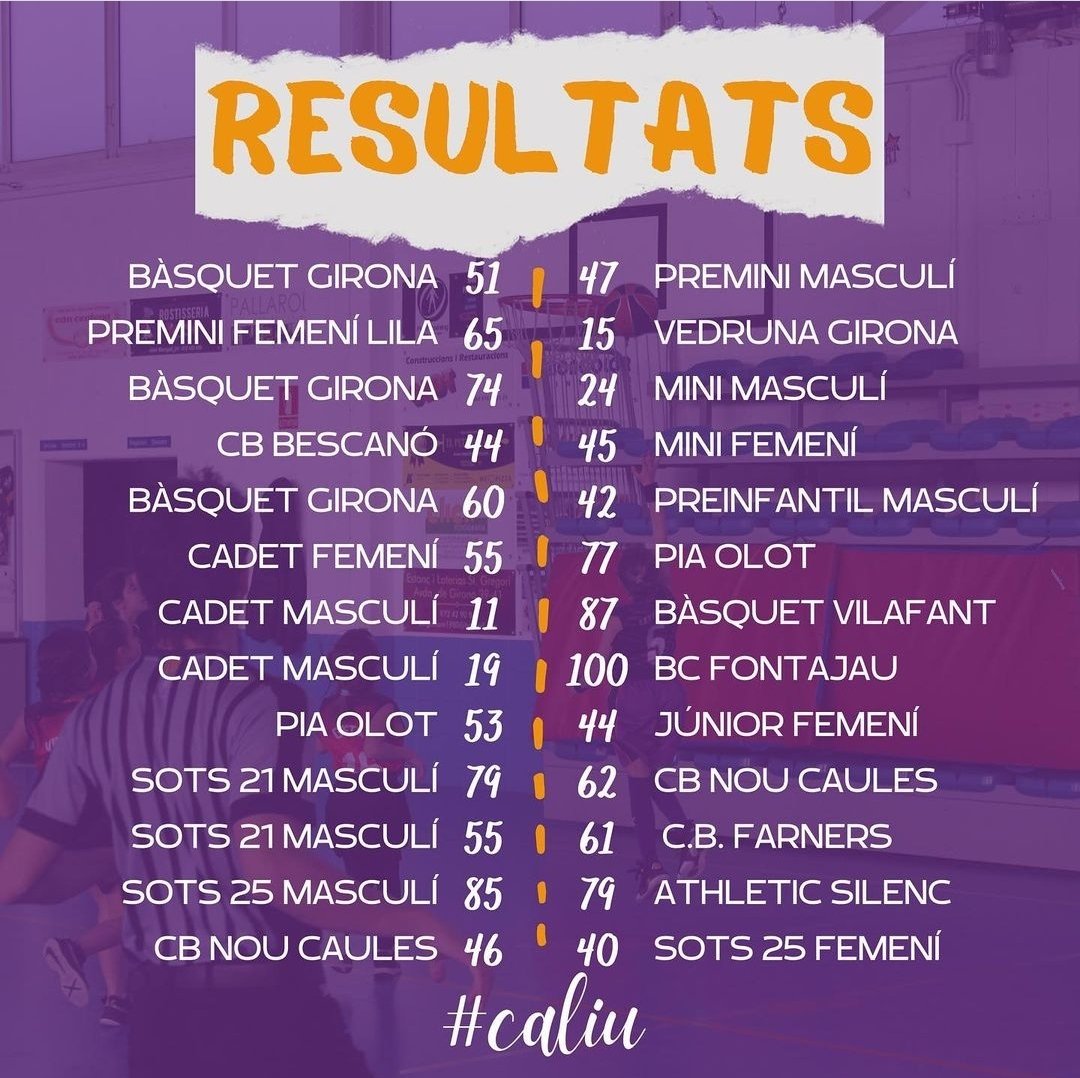 cbsantgregori's tweet image. 🏀Resultats cap de setmana🏀

🟣 La base, la nostra raó de ser ⚫️

Seguim creixent‼️

#caliu #somlilainegre #cbsantgregori