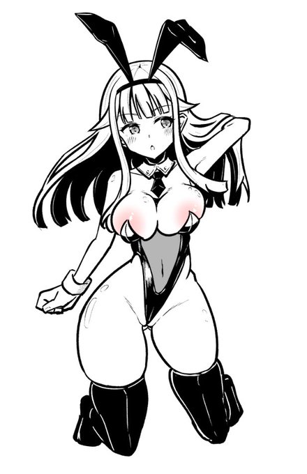 フィギュア参考にしながら寝る前落書きバニー 