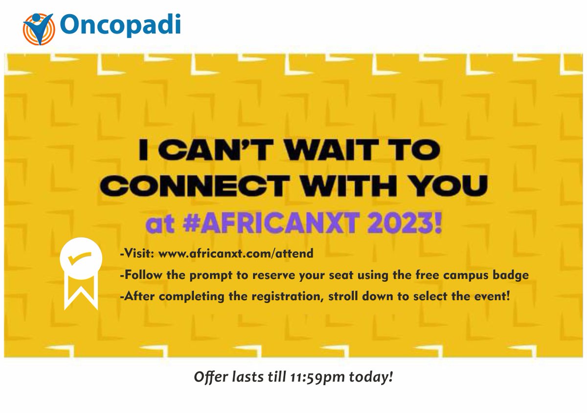 oncopadiapp's tweet photo. It's only a click away!
Join us as we reshape the narrative of cancer survival and management by listening to our incredible speakers who have been specially selected to do so.
Follow the steps and register right away:
https://t.co/5iRHM5qrgt https://t.co/NLHCaoQ6Sv