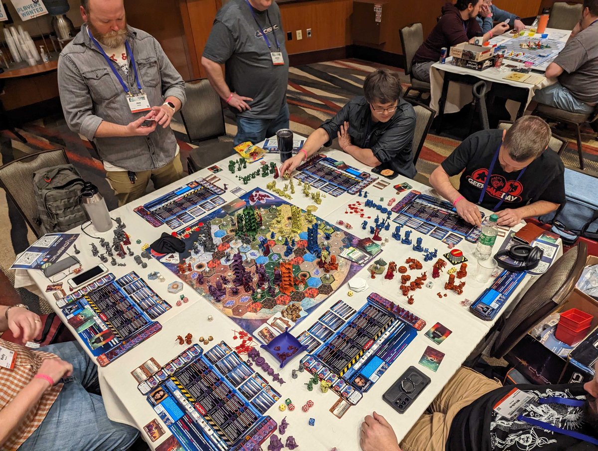 CysmicGame's tweet photo. We had so many great Cysmic moments at conventions last year. We can’t wait to do it all again in 2023! What shows will you be attending this year? 🎉 #paxunplugged #awshux https://t.co/TZA8NZhVsf