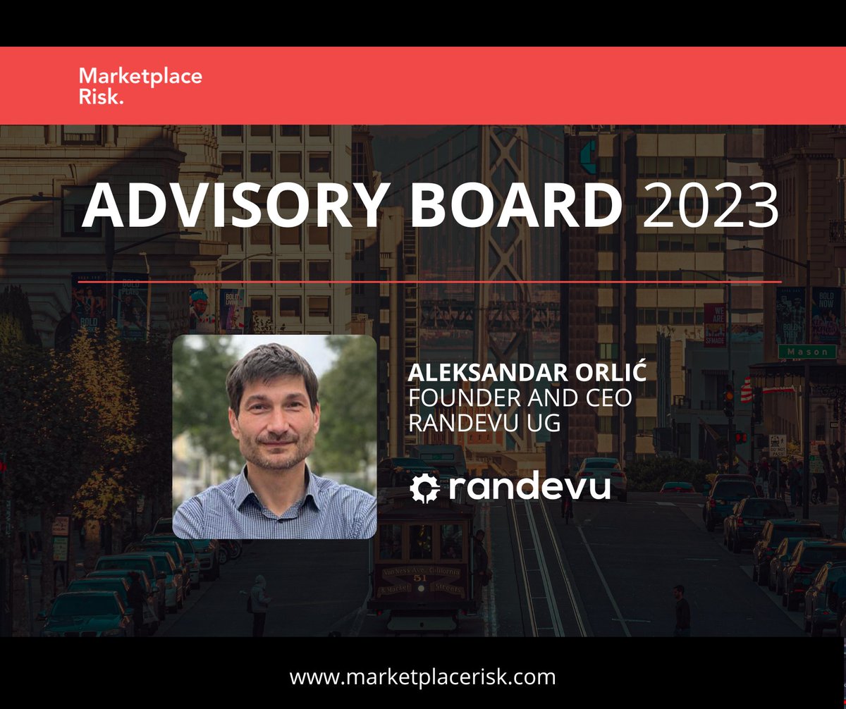 We're delighted to welcome Aleksandar Orlić to the 2023 Marketplace Risk Advisory Board. He founded randevu to enable companies to build and scale marketplaces more efficiently. 
Read more: marketplacerisk.com/advisory-board