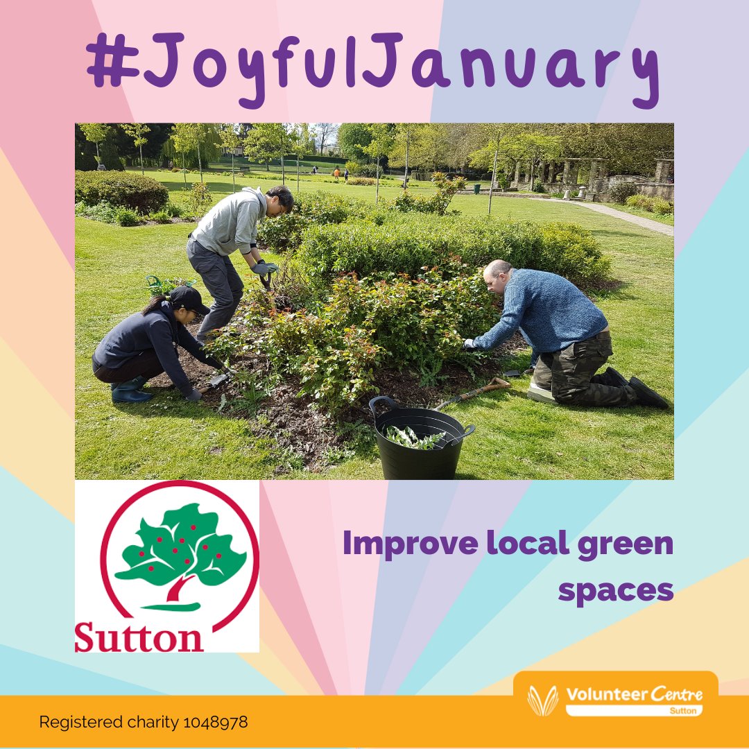 VCSutton1's tweet photo. Being outdoors is great for our mental wellbeing and even better if we can improve our local green spaces at the same time for everyone to enjoy! Find out more at https://t.co/OAkdLCijym #JoyfulJanuary #VolunteerInSutton @SuttonCouncil @beddington_park https://t.co/JHTYzgAiDb