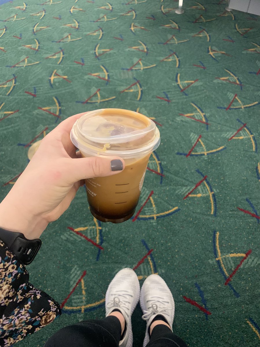 melwhyissa's tweet photo. First work trip of the year! Keeping with tradition of coffee &amp; tunes before my flight. Let’s go! @flypdx ✈️💛 https://t.co/UeHxoC27MR