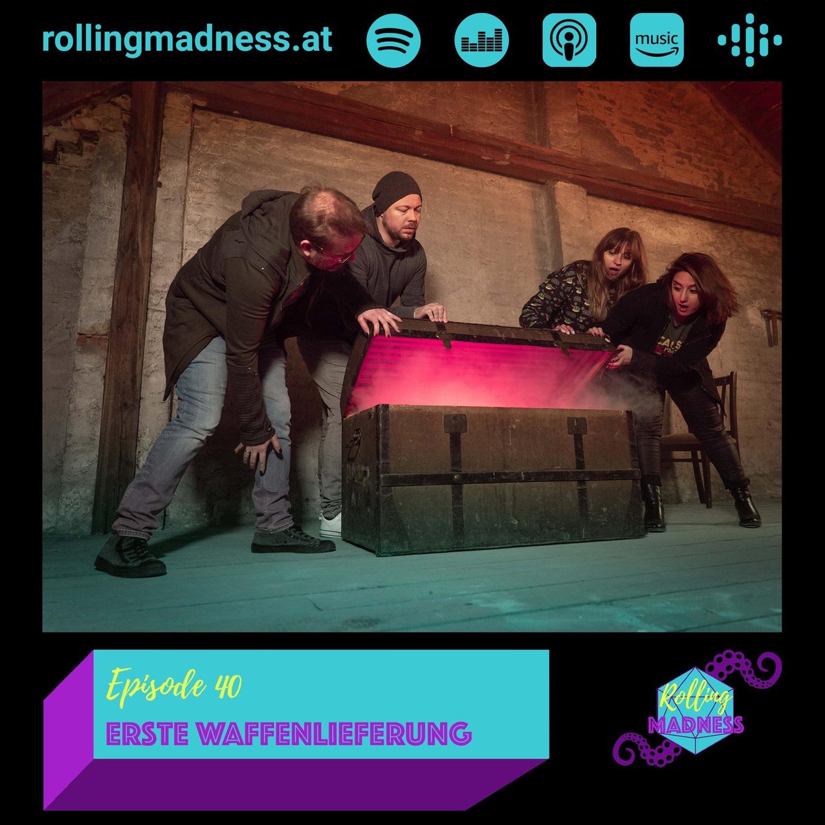 Folge 40 - Erste Waffenlieferung
Die Abenteurer befinden sich in "Tristan Bolbecs" Verkaufsgeschäft, um die ersten 100 Waffen abzuholen. Es fühlt sich niemand ganz wohl bei dieser Transaktion.
#pnpde #dnd #dnd5e #ttrpg 
Sämtliche Podcast Plattformen: linktr.ee/rollingmadness