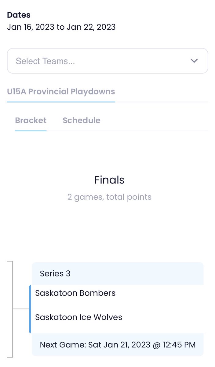 Congratulations to the Saskatoon Bombers &amp; Saskatoon Ice Wolves on winning their U15A SMHA Provincial Playoff semi-final series! Best of luck to both teams on the Final series this weekend.