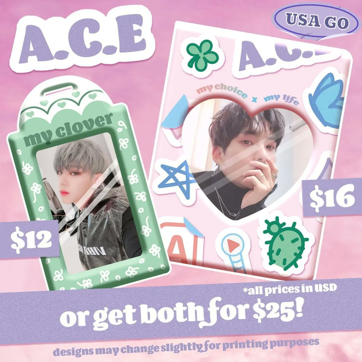 princelytrades's tweet photo. A.C.E Collect Book &amp; PC Holder US GO for @EphemeralPins

✦Collect Book - $16
✦PC Holder - $12
✦Bundle Set - $25
(+ shipping) 

Feel free to DM me here or on IG (same @) with any questions!

🔗:https://t.co/5VQiYy8aTu

@official_ACE7 | #ACE | #에이스 | #wtsace | #acewts https://t.co/acp4S6g5pR