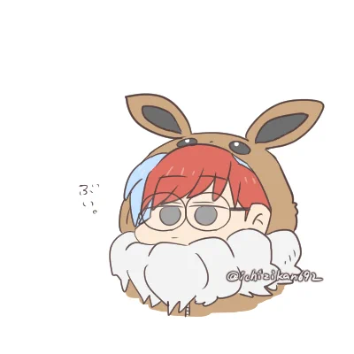 (※pkmnsv)ブイブイな寝巻ボタンちゃん。ぶい。 