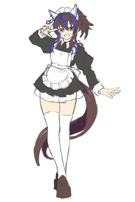メイドヘリオスのラフです 