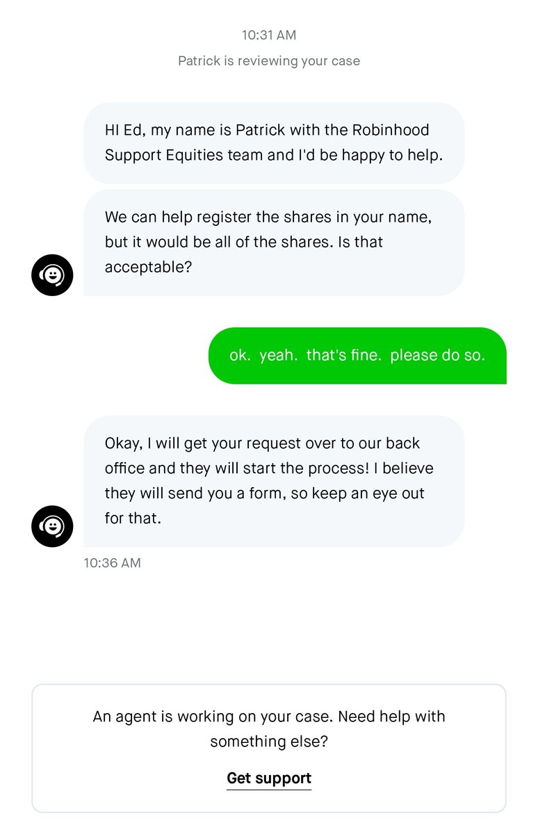 $MMTLP Since <a href="/RobinhoodApp/">Robinhood</a> confirmed my shares are at AST in their street name, I started process to register in my name from their street name today. cc: @lilmizinocent