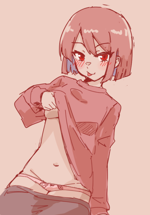 「下乳見せてくれる女のイラストです 」|かのかのこのイラスト
