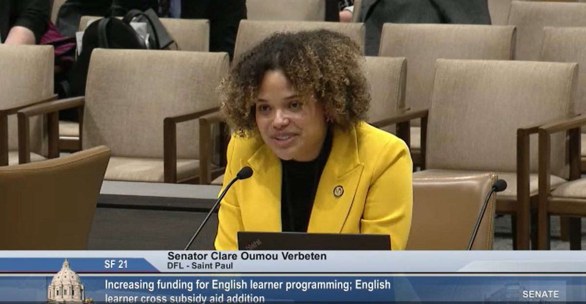 "When we invest in our kids, they are able to invest back into our state."

Say it louder, <a href="/ClareOumou/">Clare Oumou Verbeten</a>! 🔥🔥🔥 #mnleg #edmnvotes #fundourschools