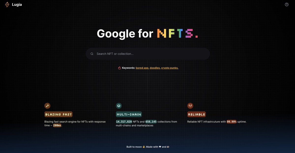 New design for #nft search engine
lugia.io
