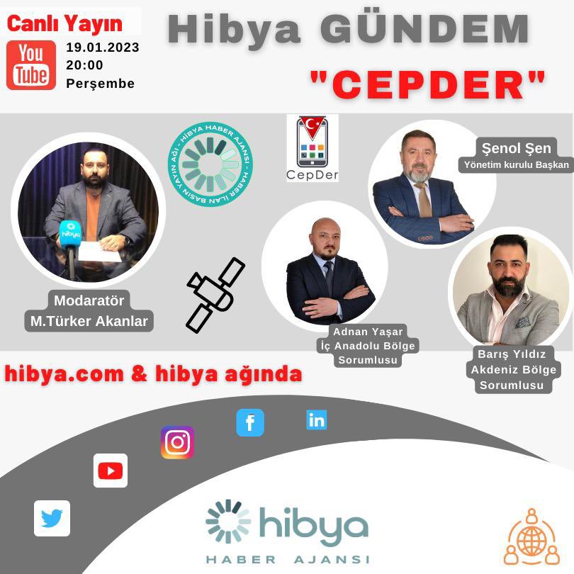 Cep Telefonu Sektörü Esnafının sorunları ve çözüm önerilerini, vatandaşımız ve esnafımızın hak ve menfaatlerini korumak amacıyla CepDer’in yönetim kurulunun katıldığı canlı yayını izlemeye davet ediyoruz….

youtube.com/@hibyatv