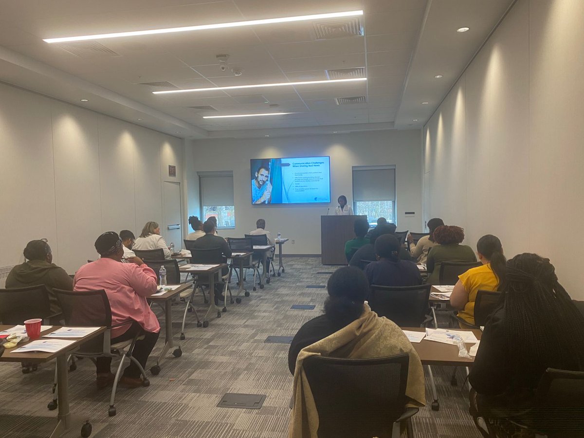 HospChesapeake's tweet photo. We want to thank our partners at @UMCapitalRegion Health for hosting Hospice of the Chesapeake for today’s inservice for your clinicians. Dr. Rachel Sherman offered an excellent presentation proving once again that she is an amazing champion for #endoflife care. #hospice https://t.co/QeKVZn8Eh4