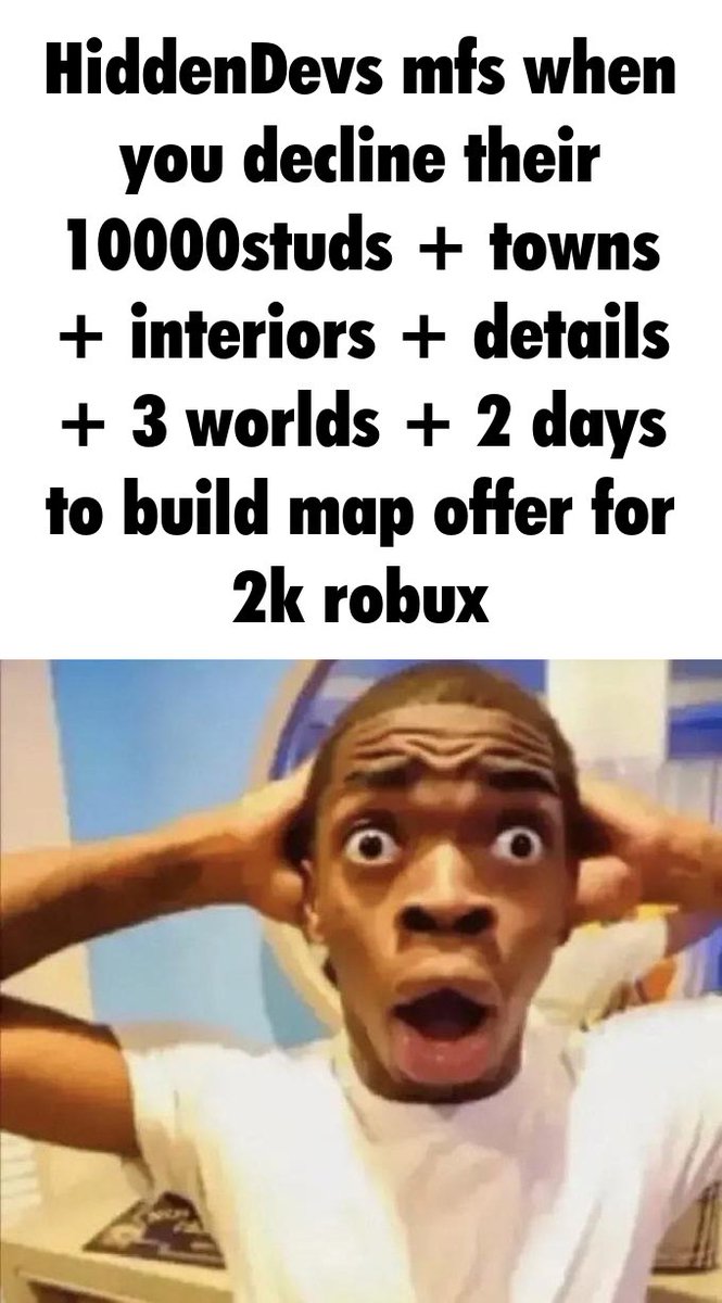 AtsuyaRoblox's tweet image. So true.
#RobloxDevs