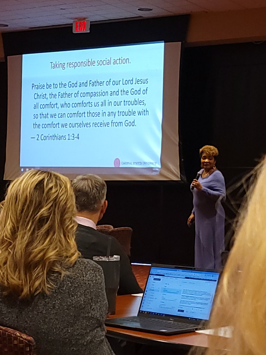 StritchCEEI's tweet photo. "Talk is cheap.. show compassion in your actions"..inspired by the energetic Dr. Melanie Gray #STRITCHtalks #Spring2023 https://t.co/urvuA3AyaX