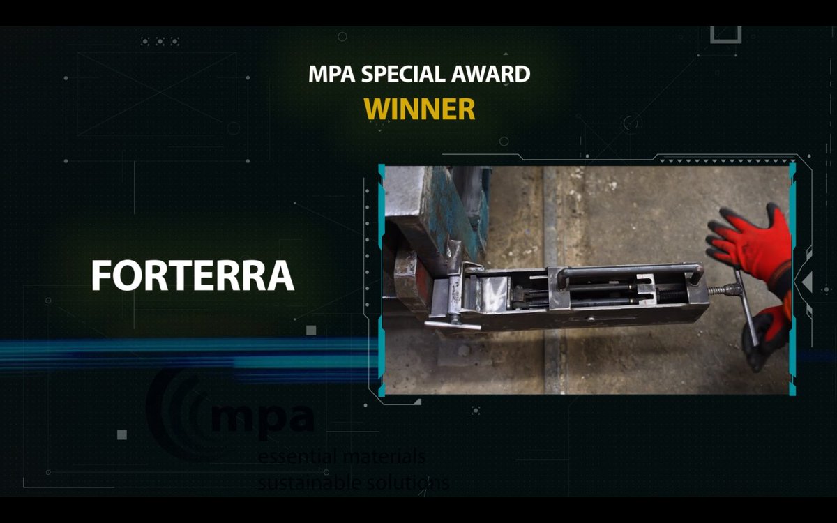 MineralProduct's tweet photo. SPECIAL AWARD: Well done to special award winner @ForterraUK for their excellent contribution to this year’s awards and progress in health and safety! #MPAHS22 #MPAHSAwards #SaferbySharing https://t.co/rxM4hWiowM