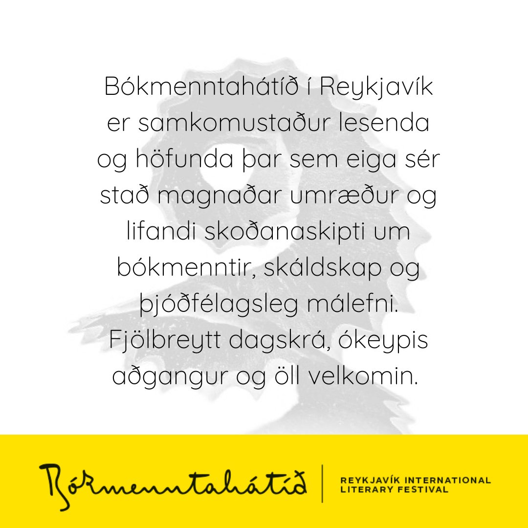 RILF will be held for the 16th time on the 16th-23rd April this year. RILF is the meeting place of authors &amp; readers where guests are invited to engage in a lively conversation on literature, fiction and society. Diverse program, free entrance and everyone welcome.