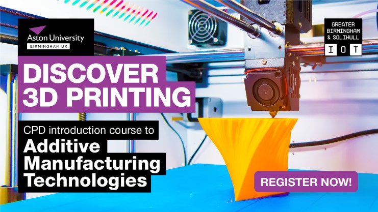 Looking to progress your manufacturing career? Explore our new CPD course starting this February: Introduction to Additive Manufacturing Technologies. This course will give you the skills to explore this new technology to its full potential 
aston.ac.uk/study/courses/…