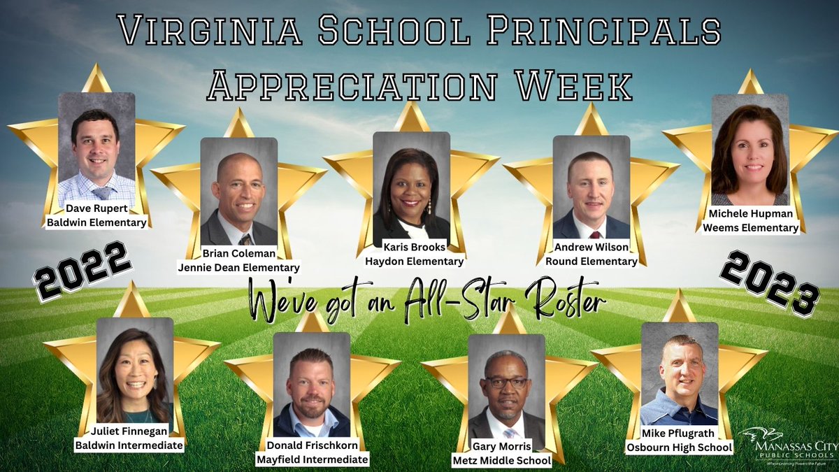 @mymcpsva Grateful for our 9 principals leading our excellence! Be Part Of Our Story! @finnegan54321 @MicheleHupman @DrFrischkorn @Metz_Principal @OsbournPrin @JD_Dolphins @roundraccoons @BaldwinRockets @HappyHaydon #MCPSAlwayslearning #bridgebuilders #teachingjobs #EducationJobs