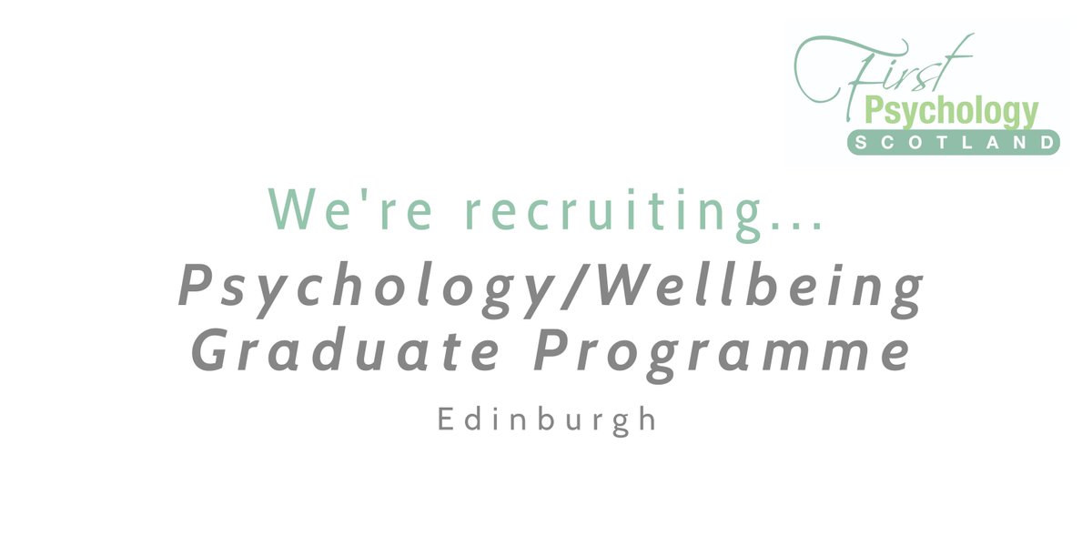 Are you looking for a new challenge? We're currently recruiting onto our Psychology/Wellbeing Graduate Programme. Find out more about this role and how to apply! #edinburghjobs #edinburgh #psychology #wellbeing #psychologyjobs #graduatejobs #recruiting 
bit.ly/3iMZeZN