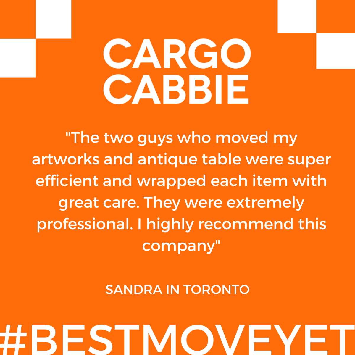 CARGOCABBIE's tweet photo. Another happy customer! Book your pack, move and store with us and get the full CARGO CABBIE experience.
#BestMoveYet #TeamCABBIE #Toronto #homestars #houzz #threebestrated #dailyhiveTO #blogto #torontolife #googlereviews #homestarreviews
https://t.co/6zOcwV3pVa https://t.co/KhU4UzB0Ln