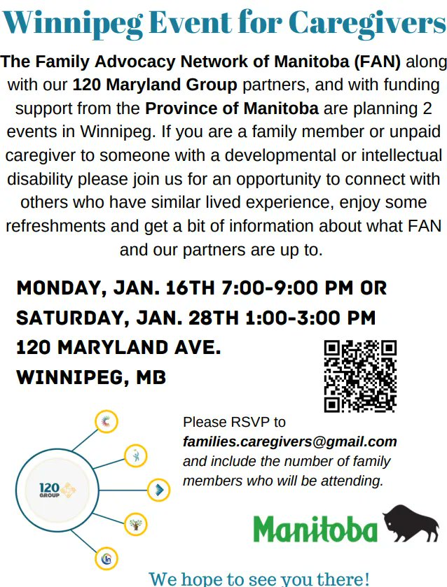 The Family Advocacy Network of Manitoba, along with the 120 Maryland Group and with support from the Province of Manitoba will be hosting another event on January 28th in Winnipeg.  Check it out!