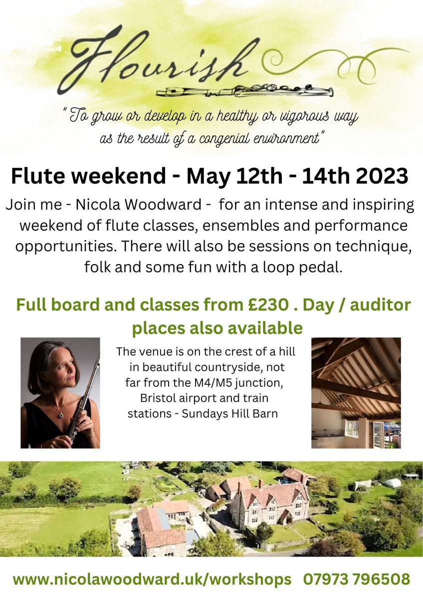 AllFlutesPlus's tweet photo. We've got another exciting flute event to tell you about! Hosted by @nicola_woodward_ in the countryside, you'll be open to several performance and development opportunities and have fun in the process!
#fluteworkshop #flutemasterclass #fluteesemble #flutesection #flautist https://t.co/MvfFiI8Ok9