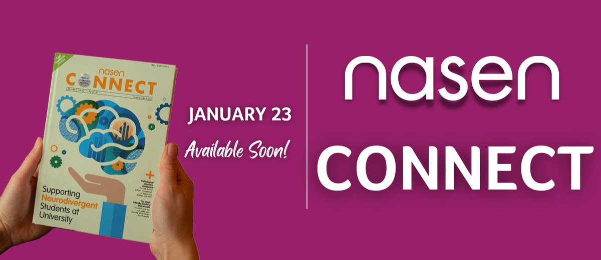 nasen_org's tweet photo. Our January edition of #nasenConnect will soon be available! Why not take a look at some of the previous editions? Connect is available in digital format, #FREE for all members! ✔️
Read #Connect: https://t.co/CP0Z9DYW6B
#ReflectWithConnect #SEND #Education #Resource https://t.co/Q7WsyEL2hk