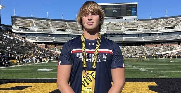 AllenTrieu's tweet photo. Springfield (Mo.) Glendale 2024 DL Kellen Lindstrom has been a hot name in the Midwest of late.

He talks new offers from Michigan and Oklahoma. Has visits coming with Iowa State and Wisconsin. (VIP) https://t.co/iRcBl3q8jX https://t.co/jLirYpeaN2