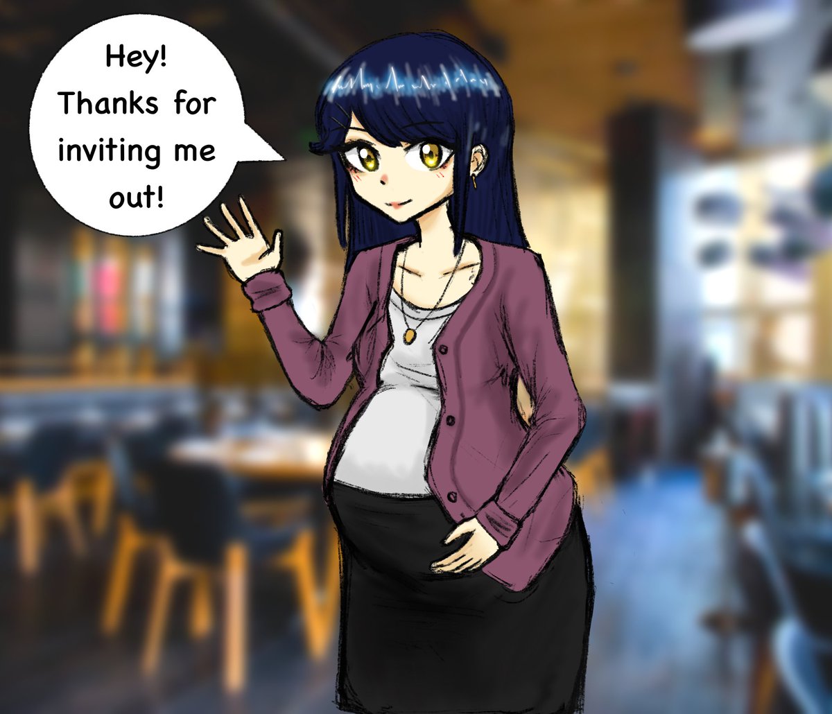 HanaPregs's tweet photo. A comm for anon, they wanted a flustered Yukona getting asked out on a date, and a date-ready outfit Yukona. Thanks for commissioning me! https://t.co/SJ66tehIGZ