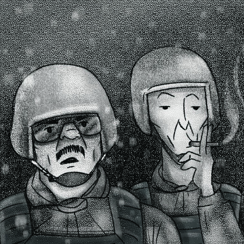 ConflictComics_'s tweet photo. Richard’s Diary - 8 Jan 2013

The G4S agents were pissed that I was late. https://t.co/nOK0WFOttn