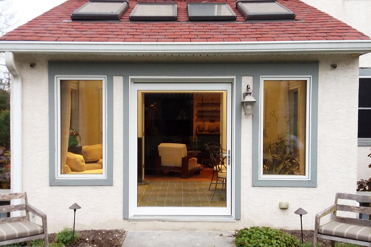 MAKE A STATEMENT WITH THIS UNIQUE ENTRYWAY.  Unlike traditional doors that hinge at the jamb, pivot doors are designed with pivot points that attach to the head and floor. This pivot door measures 6’6” tall x 5’ wide.  Contact a sales representative to learn more