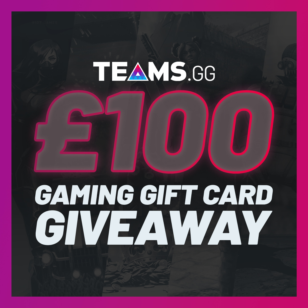 🎁 TEAMS Giveaway!

🏆 £100 Gaming Gift Card up for grabs!

🎟️ Enter via Gleam ~ multiple steps for extra entries!

teams.gg/giveaway

📆 Ends Feb 9th!
🥳 Winner announced on the 10th!

T&amp;C’s apply!

🔗 More info below!

GL HF <3