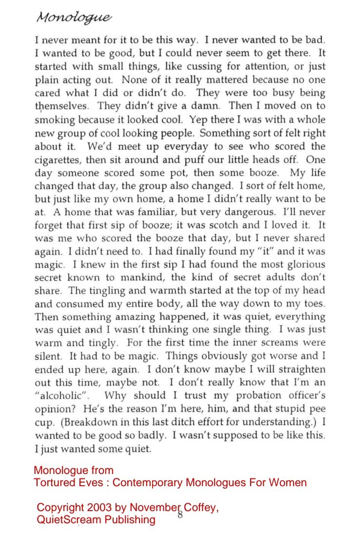 TorturedEves's tweet image. Good Morning! Go Get That Part!💫
#actorslife #actortools #women #monologue #actor #actress #GetThePart