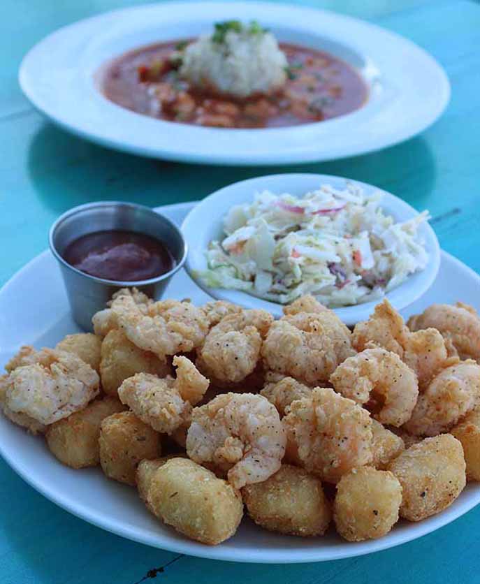 gtsonthebay's tweet photo. On entrée on our Good Time #LunchSpecial is Fried Popcorn #Shrimp served with tots and slaw. Get this and six other selections served daily from 11 a.m. to 4 p.m. #orangebeachrestaurants #orangebeachdining #beachdining #coastaldining https://t.co/9o9ywIz5Fv