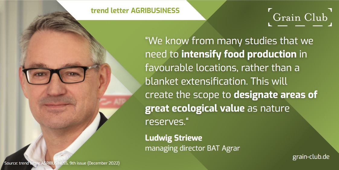 The new trend letter Agribusiness '#EUFarm2Fork Strategy: Connecting #Sustainability and #SecurityOfSupply' is out now!
Will #EUGreenDeal make 🇪🇺 a net importer of #grain?
Interview with Ludwig Striewe, BAT Agrar
Read now👉bit.ly/3QNdyhr
#IGW2023 #GFFA2023 #GFFA #WHES23