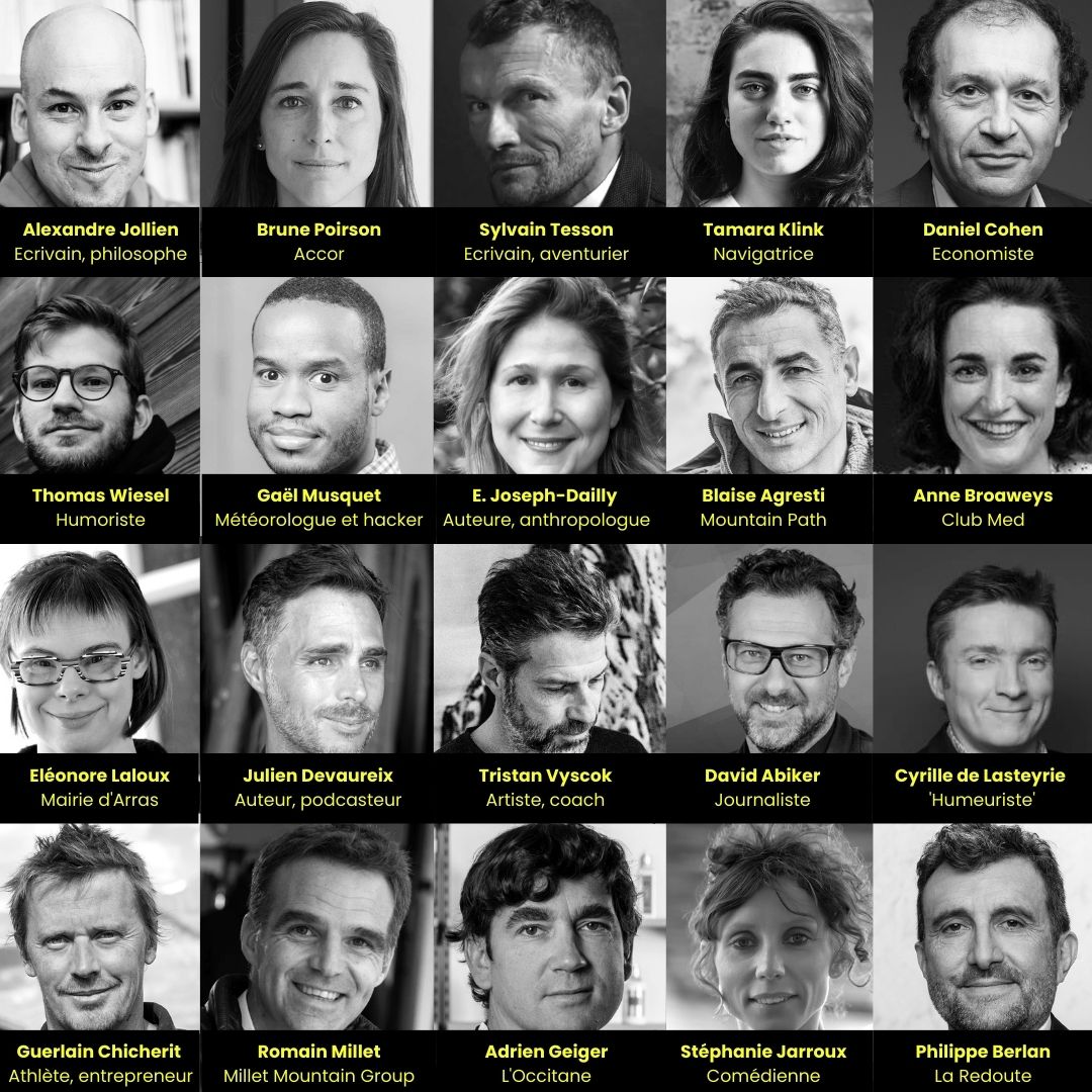 Et voilà les jolies trombines de nos invités de cette année aux Sommets, dont nous ne sommes pas peu fiers!
Pour les rencontrer, RDV les 3, 4 et 5 avril prochains à <a href="/Meribel3vallees/">Méribel - Cœur des 3 vallées</a>.