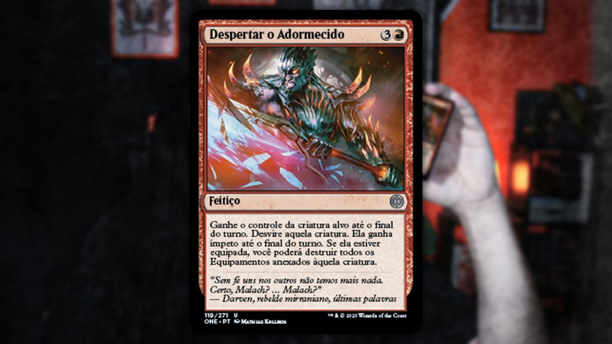 [PREVIEW EXCLUSIVO]

O Despertar Adormecido é o card que a <a href="/Wizards_MagicBR/">wizards_magicBR</a> me enviou para apresentá-los com exclusividade. Ele sairá na próxima coleção Phyrexia: Tudo Será Um!

E aí, será que haverá uma reviravolta nessa história?
#MTGPhyrexia