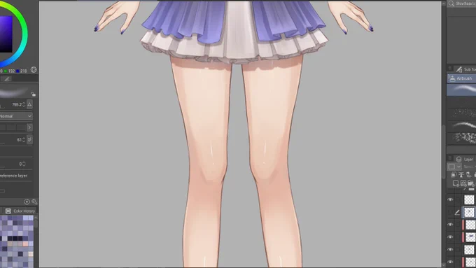 ive been trying to render out the skirt and these legs for the past 2 hours o(-( 