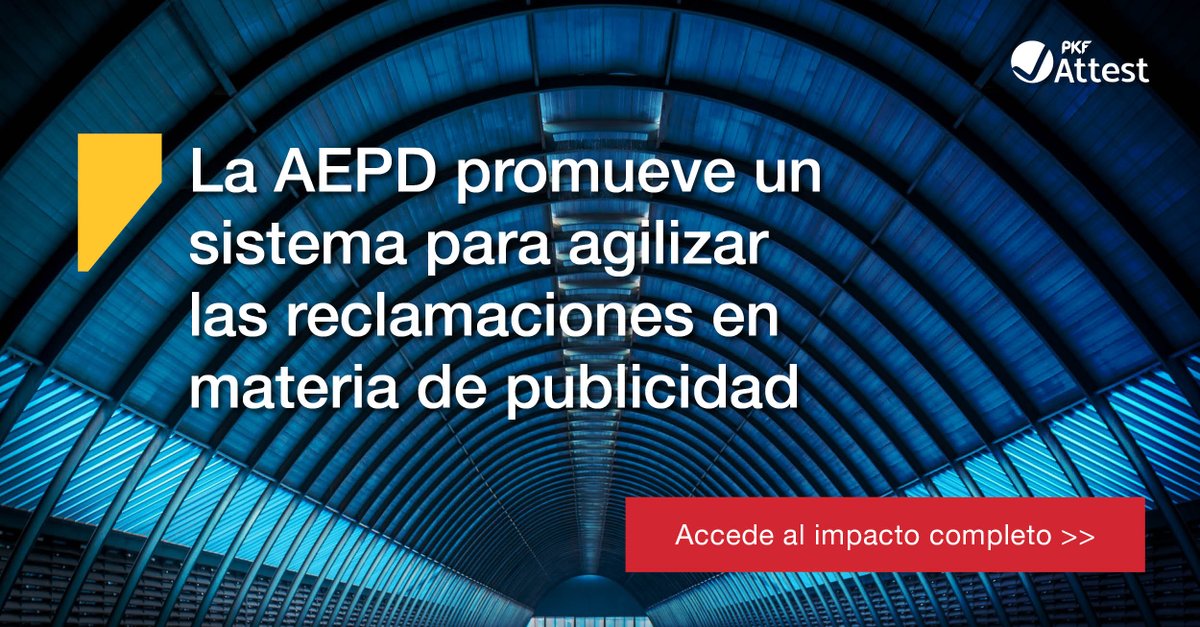 ✅La AEPD promueve un sistema para agilizar la resolución de reclamaciones en materia de publicidad

Entrará en vigor el 𝟮𝟴 𝗱𝗲 𝗲𝗻𝗲𝗿𝗼 𝗱𝗲 𝟮𝟬𝟮𝟯📅

🔗Accede aquí al impacto completo para conocer el contenido del código de conducta:
lnkd.in/dVPXkvVk