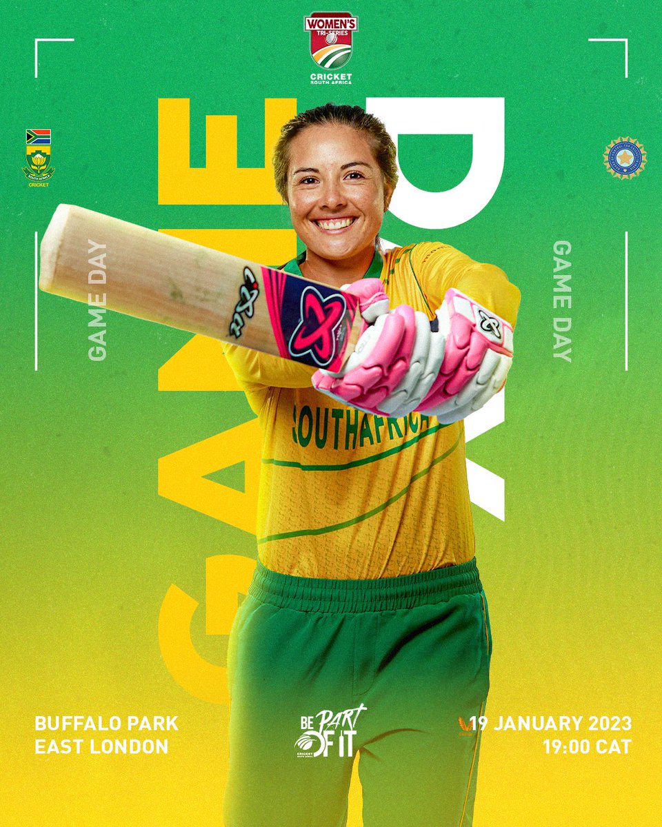 HusseinManack's tweet image. It's game day as the #MomentumProteas kickstart the #TriSeries against India and prepare for the World Cup 🏏

Catch us live on:
📺 SABC Sport  
📻 Radio 2000 Xtra 

@PaulAdams39 @kaymorizm
@udocarelsesa
@zunaidcap
@NeilManthorp
@garnettjpk
@Momentum_za

#SAWvINDW #AlwaysRising