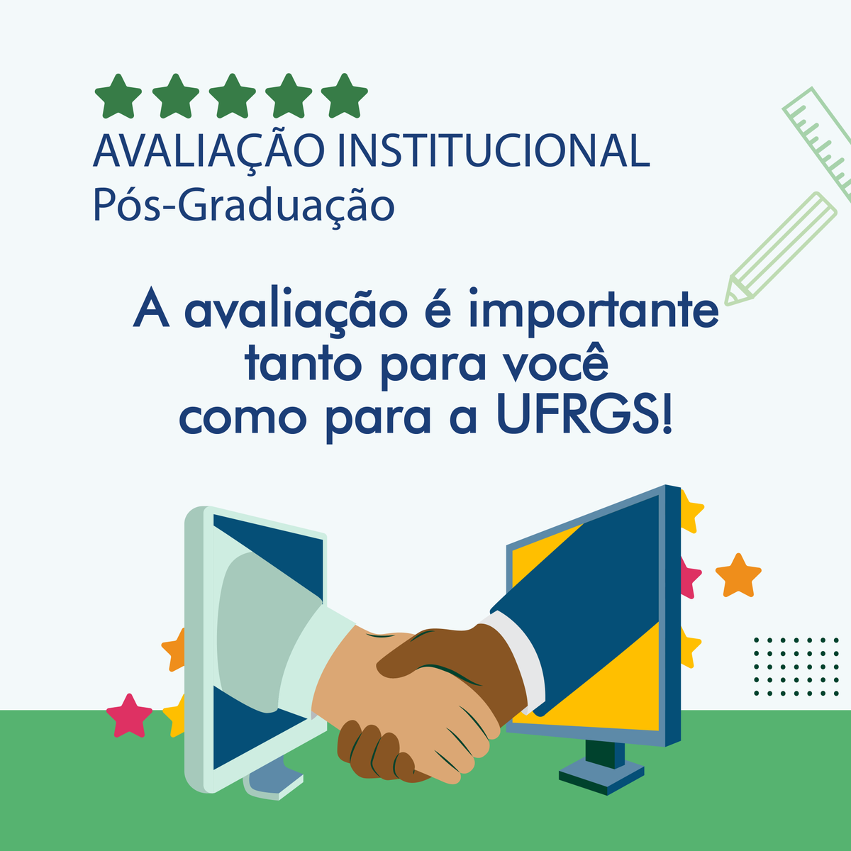 ppgfarmaco's tweet photo. Queremos ouvir você! O Instrumento de Avaliação da Pós-Graduação-2022 está disponível, de cara nova e rápido de responder. Sua opinião é muito importante! Preenchimento: de 18/01 a 05/03/2023. Portal UFRGS: Aluno>Modalidade>Stricto Sensu>Avaliação da Pós-Graduação. @ppgfarmaco https://t.co/icwYfBmkgb